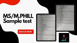 MS/ M. phill biotechnology Sample test | GAT test LCWU