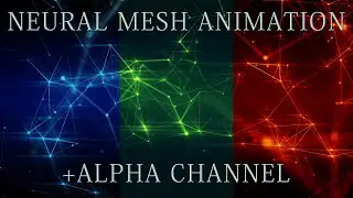 Futuristic neural mesh seamless loop animation with alpha channel (After Effects + Rowbyte Plexus)