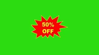 Discount Offer In Green Screen || Chroma Key || 50 percent Discount
