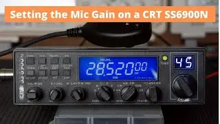 How to set the mic gain on a CRT SS6900