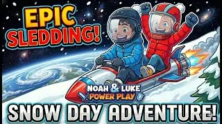 Epic Snow Day Sledding! ❄️☃️ | Noah & Luke Power Play