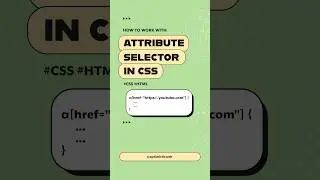 CSS Attribute Selectors explained in under a minute