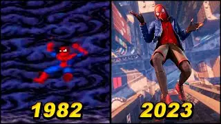 Evolution of Spider Man Falling Down in Games (1982-2023)