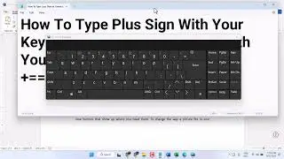 How To Type Plus Sign With Your Keyboard