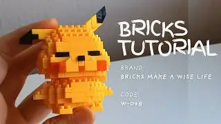 How to Build Pikachu Building Blocks | Bricks Make a Wise Life w-048 Tutorial (185 Pieces)