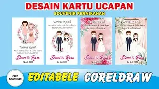 CARA MEMBUAT DESAIN KARTU UCAPAN SOUVENIR PERNIKAHAN DENGAN CORELDRAW
