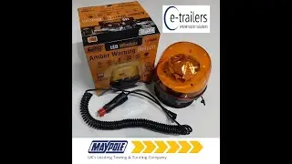 Maypole MP4099 LED Flashing Magnetic Warning Amber Beacon Rechargeable Wireless Light Tractor Safety