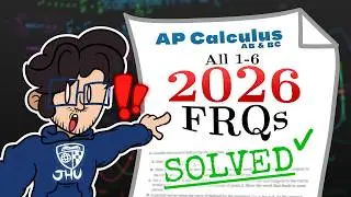 Did YOU Get that 5? AP Calculus 2026 FRQs SOLVED‼️
