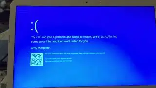 Avril Lavigne has/gets a Blue Screen Of Death