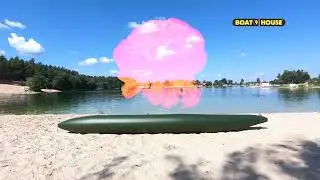 Взрыв баллона для катамарана | Catamaran balloon explosion BOATHOUSE