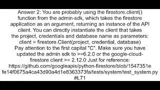 Accessing Firebase named database from Python SDK