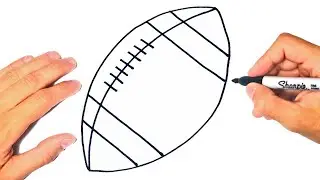 How to draw a Rugby Ball Step by Step | Rugby Ball Drawing Lesson