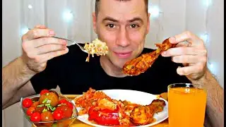 MUKBANG Курочка, Перец фаршированный, соленья / ASMR / МУКБАНГ / Мукбанг Сеня  / eating show / 먹방