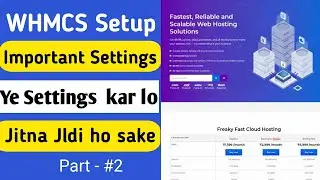 WHMCS Important Settings | Whmcs tutorial in hindi | Whmcs setup