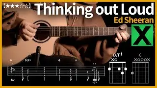 604.Ed Sheeran - Thinking out Loud 기타커버 【★★★☆☆】 | Guitar tutorial |ギター 弾いてみた 【TAB譜】