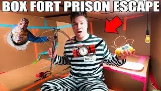 24 HOUR BOX FORT PRISON ESCAPE!! 📦🚔  ZOMBIE PRISON ESCAPE