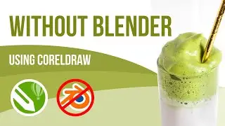 Make a Simple Vector "Dalgona Matcha" without Blender | Speed Art