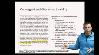 Convergent and discriminant validity (old)