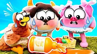 Alışveriş oyunu. Çocuklar için eğitici video. Hopitipler Domi ve Oba içeceğin ücretini ödemediler