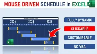 STEP by STEP Scheduling Gantt in EXCEL | MS Project feel | GANTT Chart