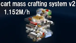 [1.20+] Cart Mass Crafting System v2 // 1.152 Million recipes per hour #Minecraft #マイクラ