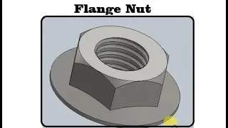 Solidworks Tutorials | flange nut | How to make flange nut In solidworks |