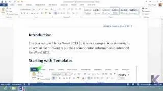 Microsoft Office Word 2013 Tutorial: Typing Text | K Alliance