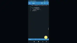 Creating of a Half Pyramid in Python Programming in Mobile!