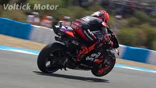 APRILIA RS-GP: big bang V4 pure sound, slowmotions and action - Spain GP, MotoGP Jerez 2024