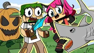 ч.22 Мир парящих островов и ПРОКЛЯТОЙ тыквы!! - Minecraft Страшные приключения