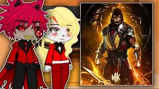 Hazbin Hotel React To Scorpion | Mortal Kombat | Gacha react