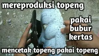 cara paling mudah membuat topeng dari bubur kertas | Cara mereproduksi topeng | cara mencetak topeng