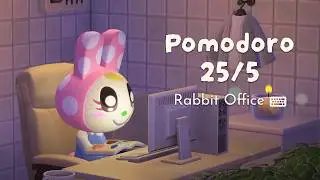 Pomodoro 25/5 ▪︎ 토끼 사무실 ⌨️ | 3hour | 모동숲 ASMR