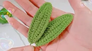 ¡¡ ES TAN FÁCIL 🧶🍃Con puntadas básicas a crochet 🍃HOJAS PARA FLORES || MODELO 3