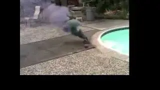 Green and purple smoke