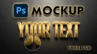 Gold Logo Mockup FREE PSD Text Effect Template - Free Stuff Editz 