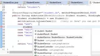 Crud  Model With Spring and Hibernate