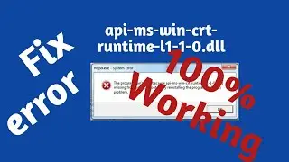 api-ms-win-crt-runtime-I1-1- 0.dll is missing from your computer
