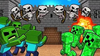 MOB BATTLE MAP WARS! (Creeper vs Skeleton vs Zombies)