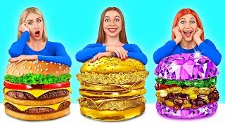 Rica VS Pobre VS Mega Rica Alimento Desafío | Desafíos Divertidos por Multi DO Fun Challenge