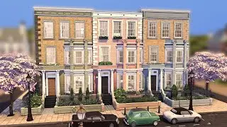 COLOURFUL LONDON TOWNHOUSES | Sims 4 Speed Build (Stop Motion)