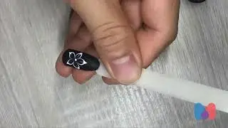 Nail art- Cách vẽ bông hoa 5 cánh đơn giản bằng cọ nét và chấm bi
