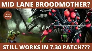 Does broodmother Mid Lane Strategy still works? | Dota 2 | Gameplay | 7.30 Patch