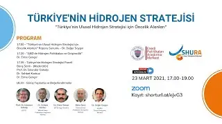 Türkiye'nin Hidrojen Stratejisi - Bilkent EPAM&SHURA Enerji Dönüşümü Merkezi