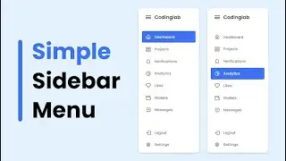 How to Create Sidebar in HTML CSS JavaScript | With Source Code