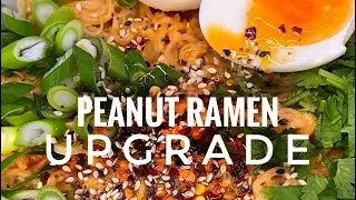Easy delish Peanut Butter Instant Ramen upgrade🍜♥️it's really good😁recipe in description|CHEFKOUDY