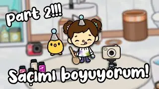 Saçımı Pembeye Boyuyorum! 💗🎨 -Part 2 - Toca Life World Türkçe | Prudence Night King