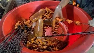 Delicious and Affordable Street Food Adventure: BBQ Chicken Hips and Wings at Liquatabad!
