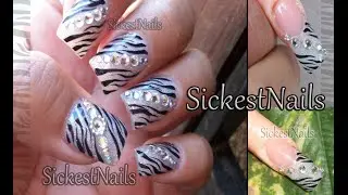 ✨ •*´¨`*•My Fancy Zebra Acrylic Nails / Mis Uñas Acrilicas con Zebra•*´¨`*•