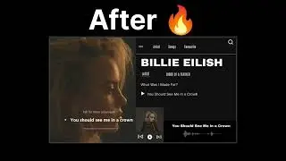 🎧 Billie Eilish Music Player UI Design | Figma Web Design Inspiration